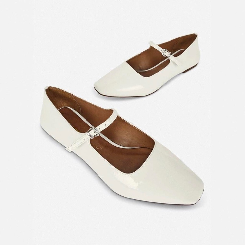 Intentionally Blank Helsinki Mary Jane Flats in cream